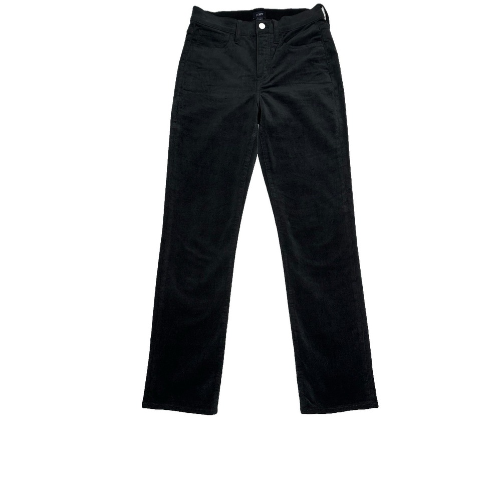 J.Crew -Black Corduroy Pants - Women's Size 25 Mid Rise Straight Leg Classic Fit - Picture 3 of 13